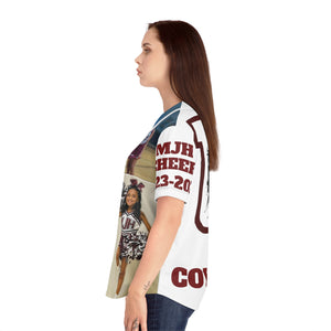 Women's Baseball Jersey (AOP) - Morales Junior High - Cheer - White