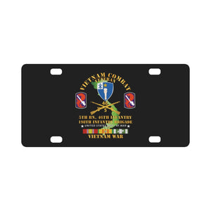 5th Bn 46th Infantry - 198th Infantry Bde w VN SVC Classic License Plate