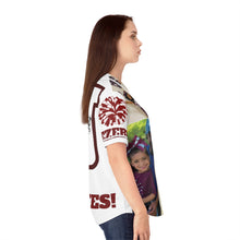 Load image into Gallery viewer, Women&#39;s Baseball Jersey (AOP) - Morales Junior High - Cheer - White
