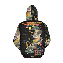 Load image into Gallery viewer, Men&#39;s All Over Print Hoodie (USA Size) (Model H13) - Map - Vietnam Units -with Wpns - Equipment
