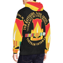 Load image into Gallery viewer, Men&#39;s All Over Print Hoodie (USA Size) (Model H13) - 2nd Battalion, 94th Artillery - DUI w Vietnam Service Ribbons
