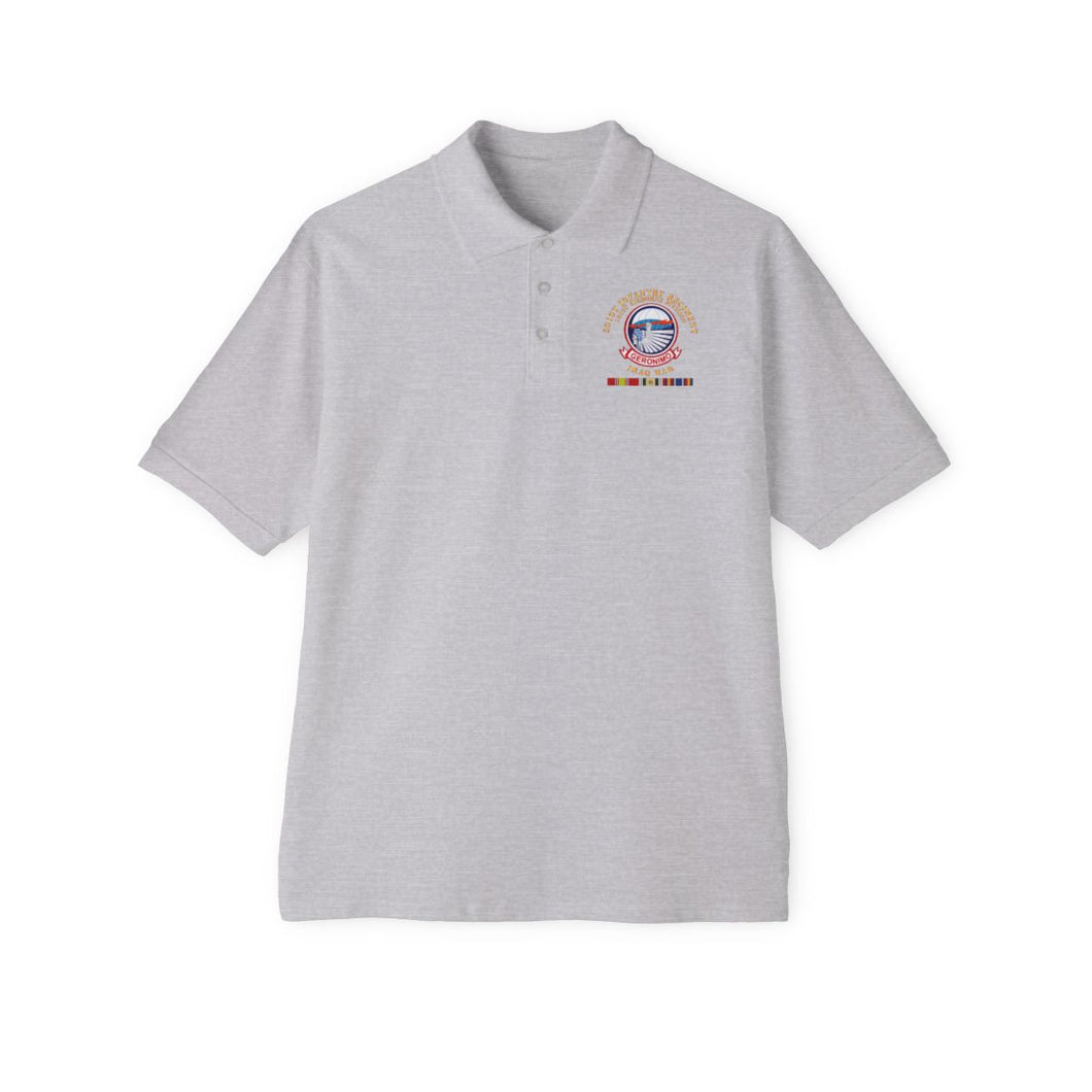 Men's Piqué Polo - 501st Infantry Regiment w IRAQ SVC