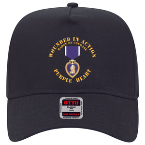 Baseball Cap - Wounded in Action - Purple Heart - Badge of Courage X 300