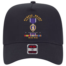 Load image into Gallery viewer, Baseball Cap - Purple Heart - WIA w IRAQ SVC w Purple Heart Ribbon
