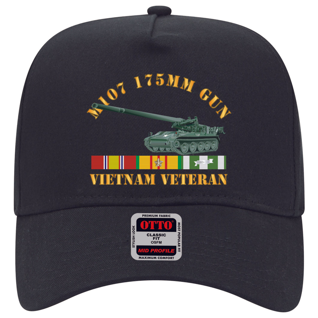 Baseball Cap - M107 - 175mm Gun - Vietnam Vet w VN SVC