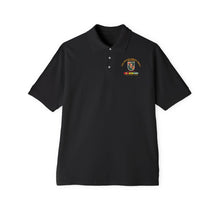 Load image into Gallery viewer, Men&#39;s Piqué Polo - 5th Special Forces Group w Flash VN SVC
