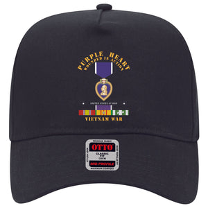 Baseball Cap - Purple Heart - WIA w VN SVC w Purple Heart Ribbon