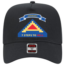 Load image into Gallery viewer, Baseball Cap - 7th United States Army  w 7 Steps Hell w Scroll X 300
