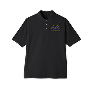 Men's Piqué Polo - 10th Cavalry Regiment w Cav Hat - Buffalo Soldiers