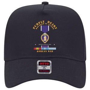 Baseball Cap - Purple Heart - WIA w Korean War  w Purple Heart