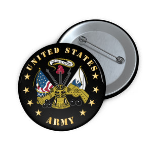 Custom Pin Buttons - Emblem - US Army Center wo DS