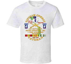 Army - Vietnam Combat Veteran W 1st Bn - 50th Inf - 173rd Airborne Bde 1968-69 W Vn Svc Classic T Shirt, Crewneck Sweatshirt, Hoodie, Long Sleeve