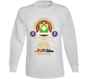 129th Evacuation Hospital - Operation Desert Storm - Shield - 3rd Us Army Ssi W Gulf Svc Ribbons X 300 Classic T Shirt, Crewneck Sweatshirt, Hoodie, Long Sleeve