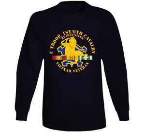 Army - C Troop, 1st-9th Cavalry - Headhunters - Vietnam Vet W 1966-1967 Vn Svc X 300 Classic T Shirt, Crewneck Sweatshirt, Hoodie, Long Sleeve