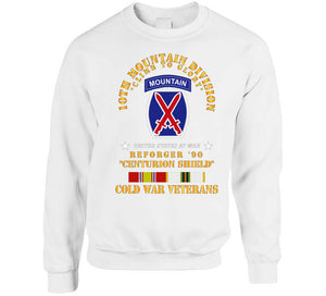 10th Mountain Division - Climb To Glory - Reforger 90, Centurion Shield  - Cold X 300 Classic T Shirt, Crewneck Sweatshirt, Hoodie, Long Sleeve