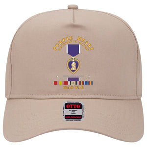 Baseball Cap - Purple Heart - WIA w IRAQ SVC w Purple Heart Ribbon