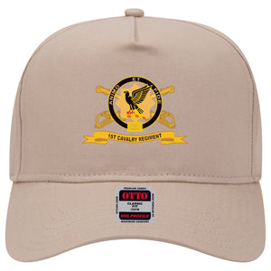 Baseball Cap - 1st Cavalry Regiment w Br - Ribbon