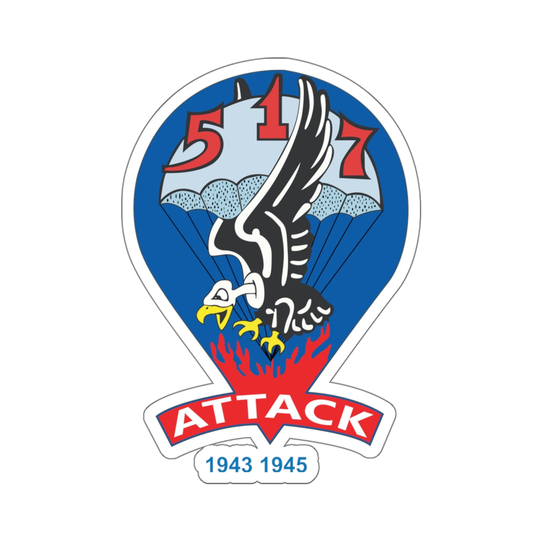 Kiss-Cut Stickers - 517th Parachute Regimental Combat Team - Attack - 1943 - 1945 X 300