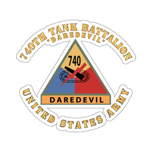 Kiss-Cut Stickers - 740th Tank Battalion SSI - Daredevil - US Army X 300