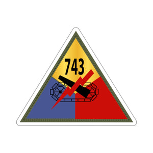 Kiss-Cut Stickers - Army - 743rd Tank Battalion SSI