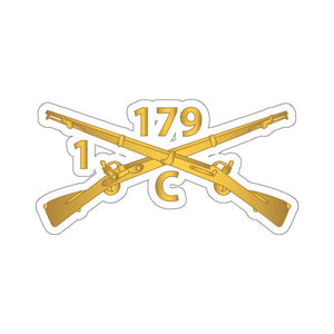 Kiss-Cut Stickers - Charlie Company, 1st Battalion, 179th Infantry Regiment - Inf Branch wo Txt X 300