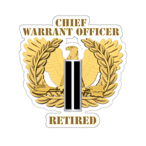 Kiss-Cut Stickers - Emblem - Warrant Officer - CW6 - Retired X 300