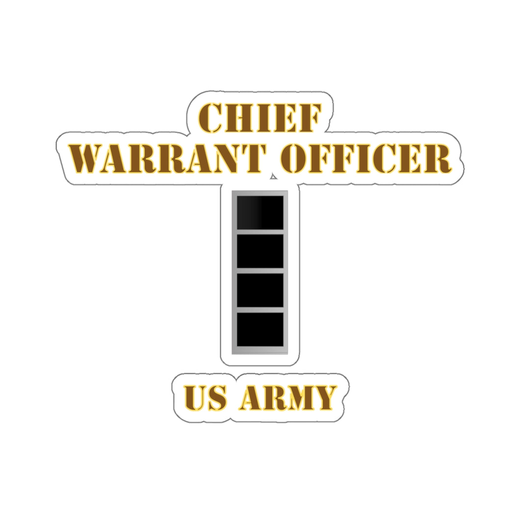 Kiss-Cut Stickers - Emblem - Warrant Officer 4 - CW4 - US Army