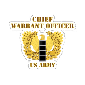 Kiss-Cut Stickers - Emblem - Warrant Officer 4 - CW4 w Eagle - US Army