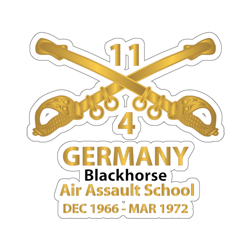 Kiss-Cut Stickers - Helicopter Troop - 4th Squadron - 11th ACR - Branch - Germany - BlkHorse AAslt School X 300