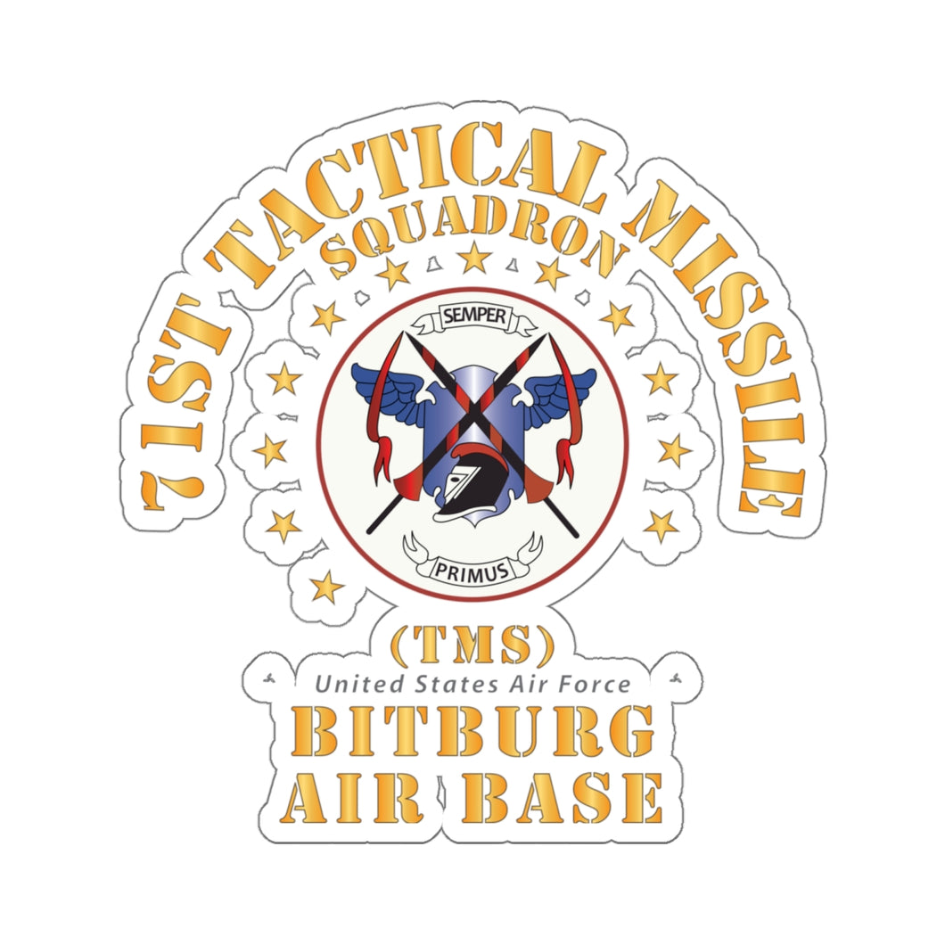 Kiss-Cut Stickers - USAF - 71st Tactical Missile Squadron - Bitberg AB X 300