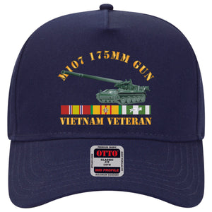 Baseball Cap - M107 - 175mm Gun - Vietnam Vet w VN SVC