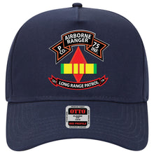 Load image into Gallery viewer, Baseball Cap - Vietnam - P Co 75th Ranger - 5th Infantry Division - VN Ribbon - LRSD X 300
