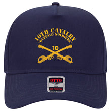 Load image into Gallery viewer, Baseball Cap - 10th Cav Regt - Buffalo Soldiers w Cav Br - Flat
