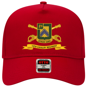 Baseball Cap - 16th Cavalry Regiment w Br - Ribbon