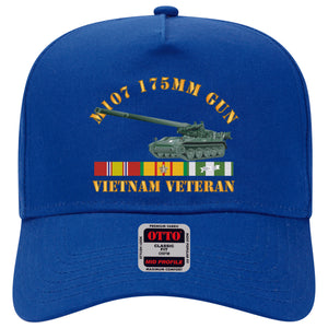 Baseball Cap - M107 - 175mm Gun - Vietnam Vet w VN SVC