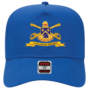 Baseball Cap - 117th Cavalry Regiment w Br - Ribbon