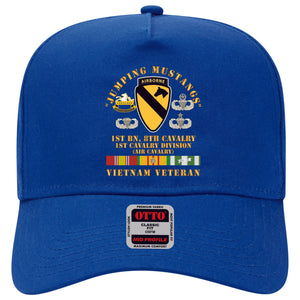 Baseball Cap - Jumping Mustangs - 1st Bn 8th Cav 1st Cav - w VN SVC