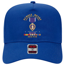 Load image into Gallery viewer, Baseball Cap - Purple Heart - WIA w IRAQ SVC w Purple Heart Ribbon
