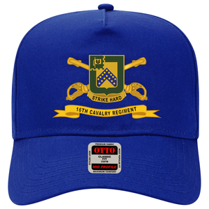 Baseball Cap - 16th Cavalry Regiment w Br - Ribbon