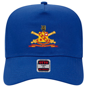 Baseball Cap - 11th Field Artillery w Br - Ribbon