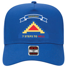 Load image into Gallery viewer, Baseball Cap - 7th United States Army  w 7 Steps Hell w Scroll X 300
