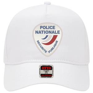 Baseball Cap - Police Nationale France Police Patch Blanc