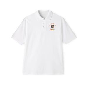 Men's Piqué Polo - 5th Special Forces Group w Flash VN SVC