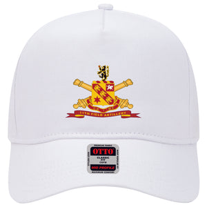 Baseball Cap - 11th Field Artillery w Br - Ribbon