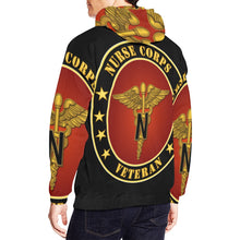 Load image into Gallery viewer, Men&#39;s All Over Print Hoodie (USA Size) (Model H13) - Army - Nurse Corps Veteran
