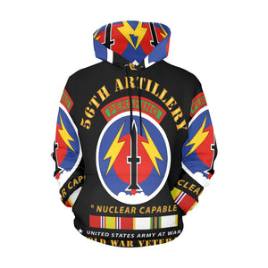 Men's All Over Print Hoodie (USA Size) (Model H13) - 56th Artillery - Pershing - Nuclear Capable w COLD Svc Medals