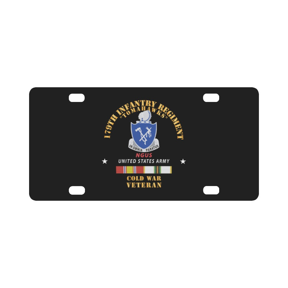 179th Infantry Regiment - NGUS w COLD WAR SVC X 300 Classic License Plate