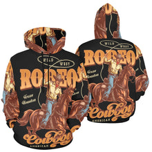 Load image into Gallery viewer, Men&#39;s All Over Print Hoodie (USA Size) (Model H13) - Rodeo Cowboy
