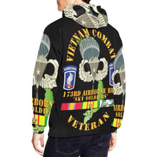 Load image into Gallery viewer, Men&#39;s All Over Print Hoodie (USA Size) (Model H13) - Vietnam Combat Infantry Veteran w 173rd Airborne Bde SSI
