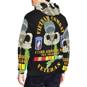 Men's All Over Print Hoodie (USA Size) (Model H13) - Vietnam Combat Infantry Veteran w 173rd Airborne Bde SSI